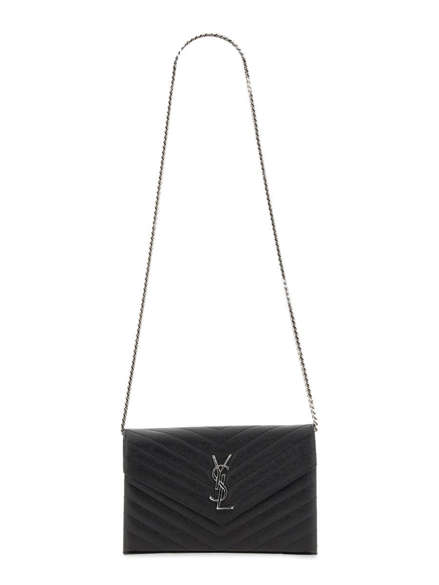 Saint Laurent Women's Pochette Cassandre Con Catena Black