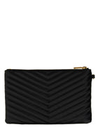 Saint Laurent Women's Cassandre Clutch Black, view 2