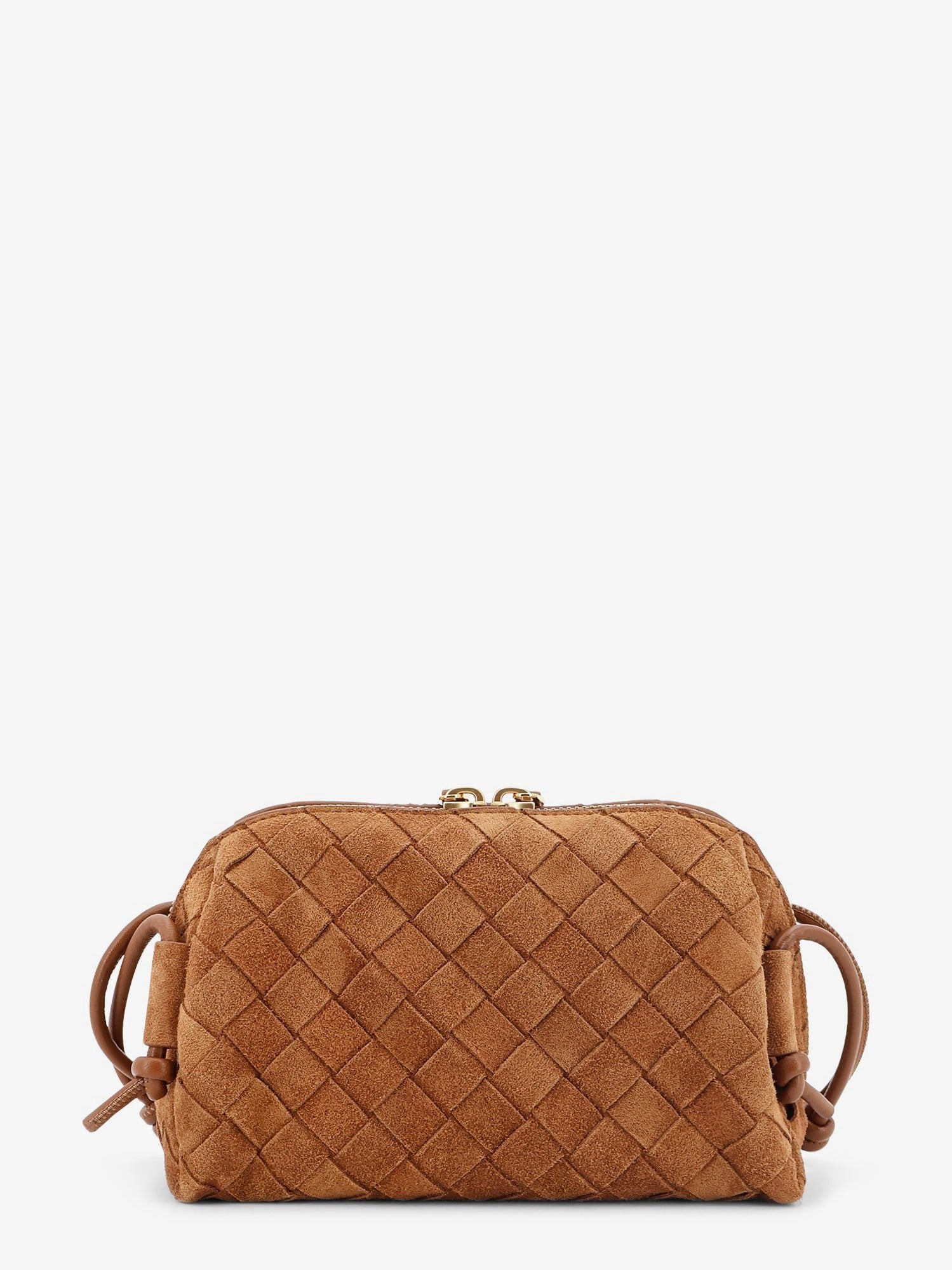 Bottega Veneta Women's Pochette Concert Suede Crossbody Bag Brown