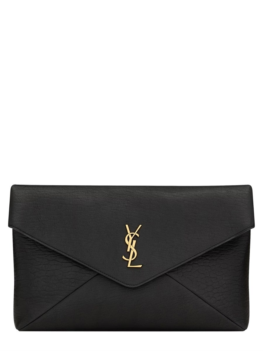 Saint Laurent Women's Pochette Envelope Cassandre Large Black