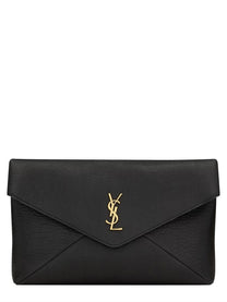 Saint Laurent Women's Pochette Envelope Cassandre Large Black
