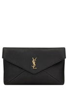 Saint Laurent Women's Envelope Cassandre Large Clutch Black