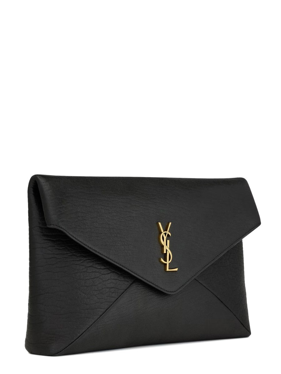 Saint Laurent Women's Pochette Envelope Cassandre Large Black