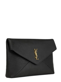 Saint Laurent Women's Pochette Envelope Cassandre Large Black