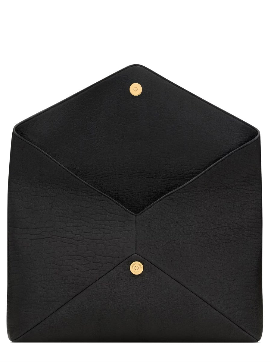 Saint Laurent Women's Pochette Envelope Cassandre Large Black