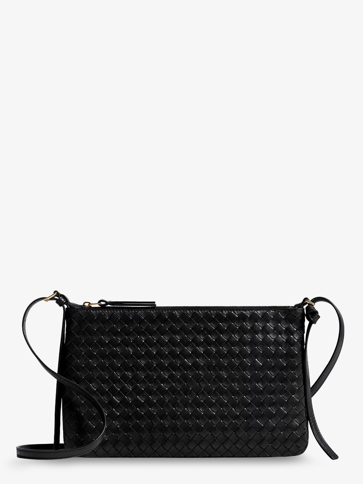 Bottega Veneta Women's Pochette Intrecciato Piccolo Medium Black