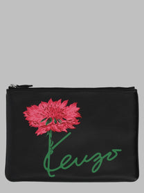 Kenzo Men's Pochette Kenzo Tulip in Pelle Black