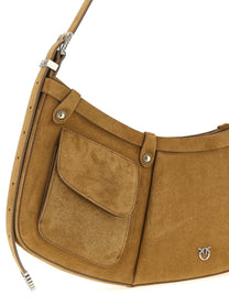 Pinko Pocket Body Large Shoulder Bag Beige