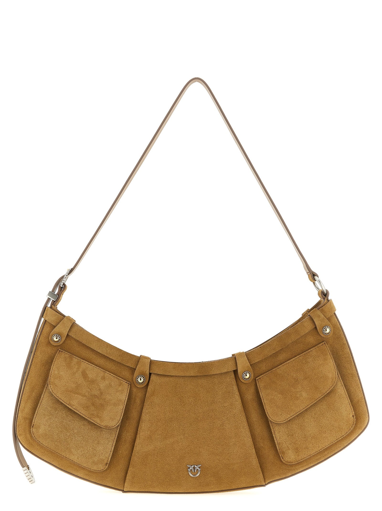 Pinko Pocket Body Large Shoulder Bag Beige