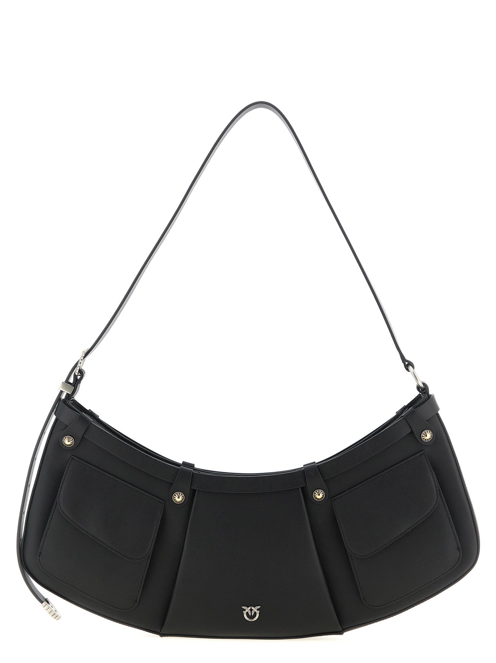 Pinko Pocket Body Large Shoulder Bag Black