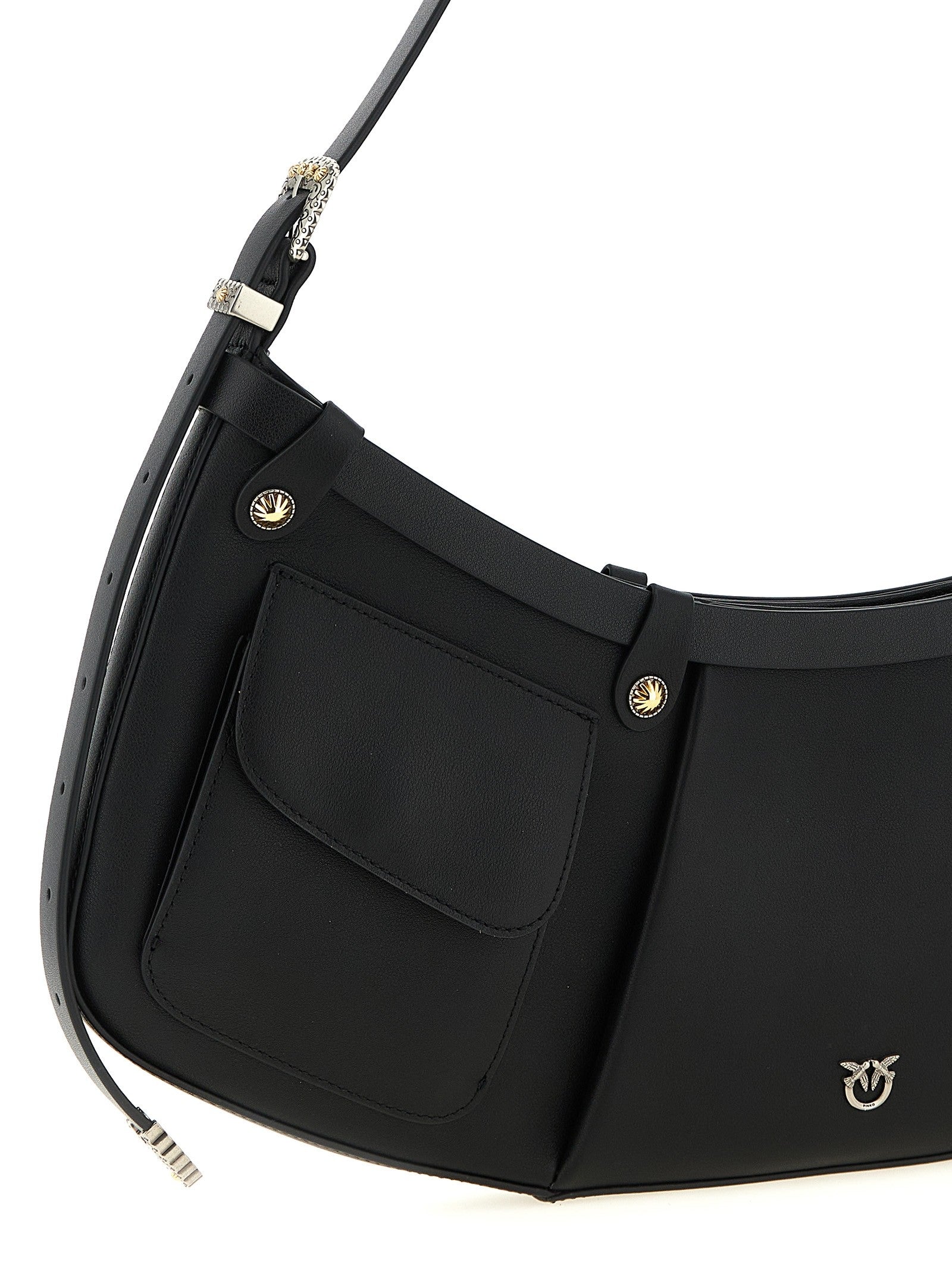 Pinko Pocket Body Large Shoulder Bag Black