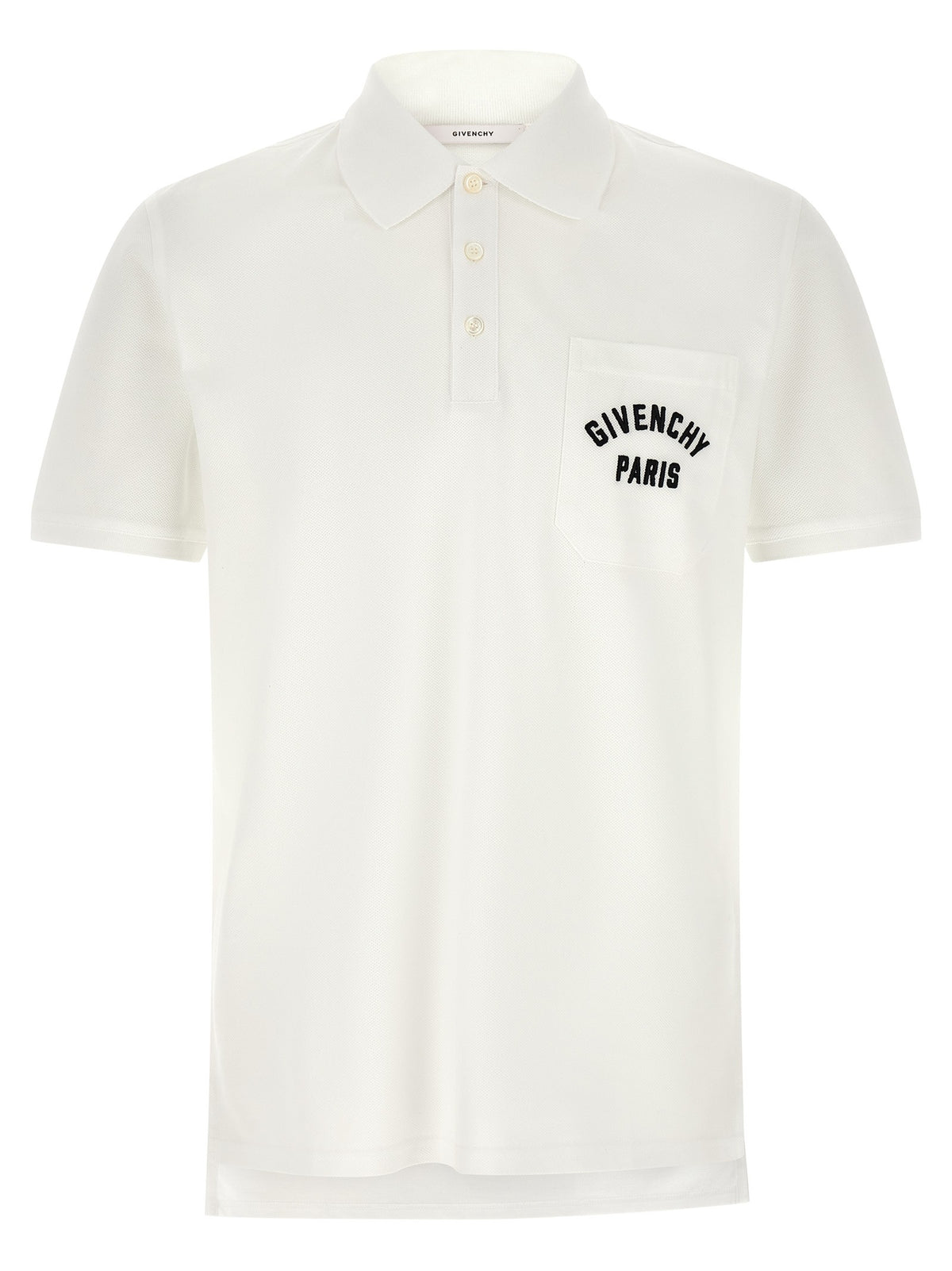 Givenchy Pocket Embroidery Polo Shirt White
