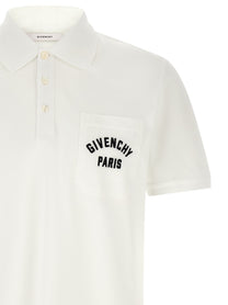 Givenchy Pocket Embroidery Polo Shirt White