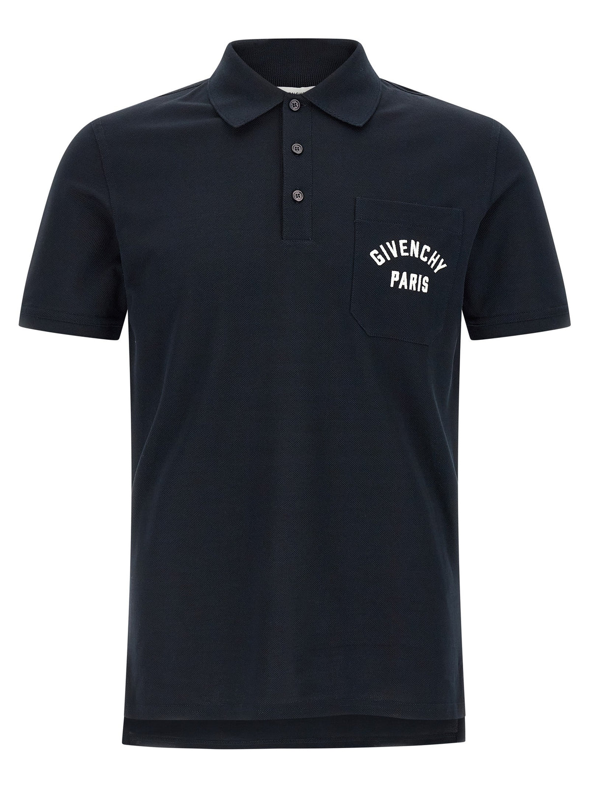 Givenchy Pocket Embroidery Polo Shirt Blue