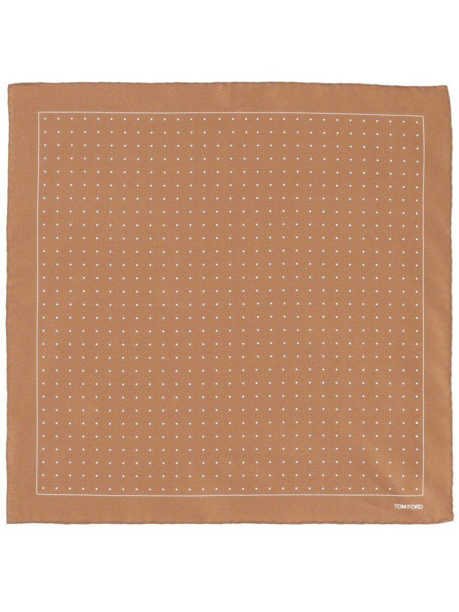 Tom Ford Men's Pocket Handkerchief Beige