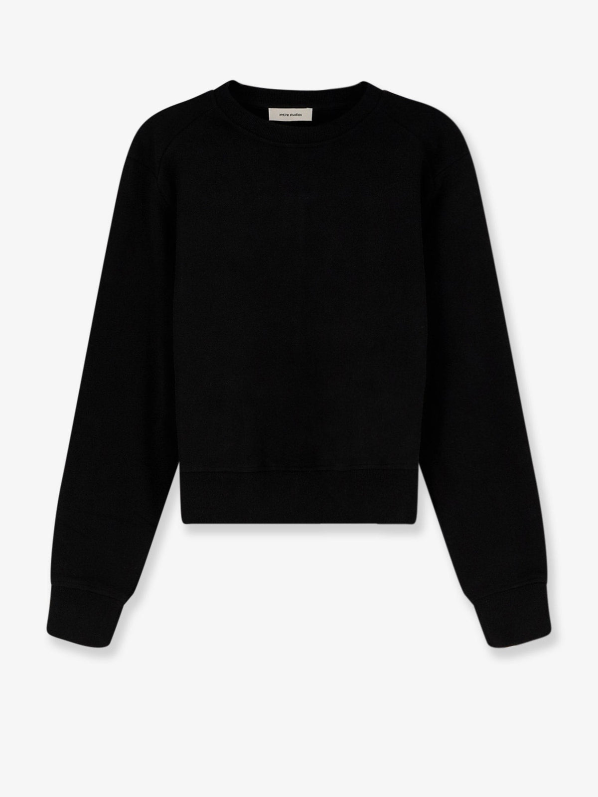 Entire Studios Unisex Pod Crew Cotton Sweatshirt Black