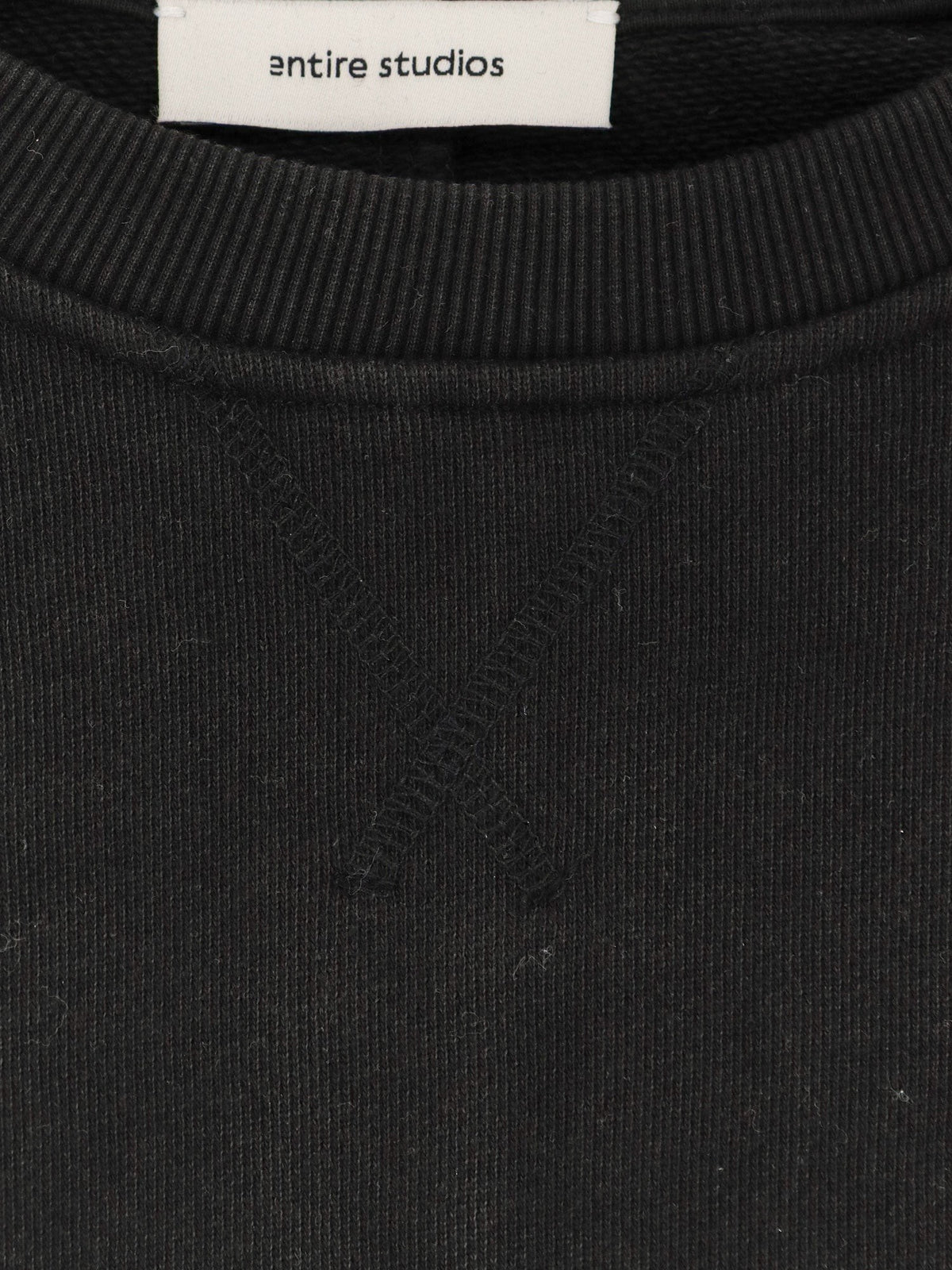 Entire Studios Unisex Pod Crew Cotton Sweatshirt Black, view 3