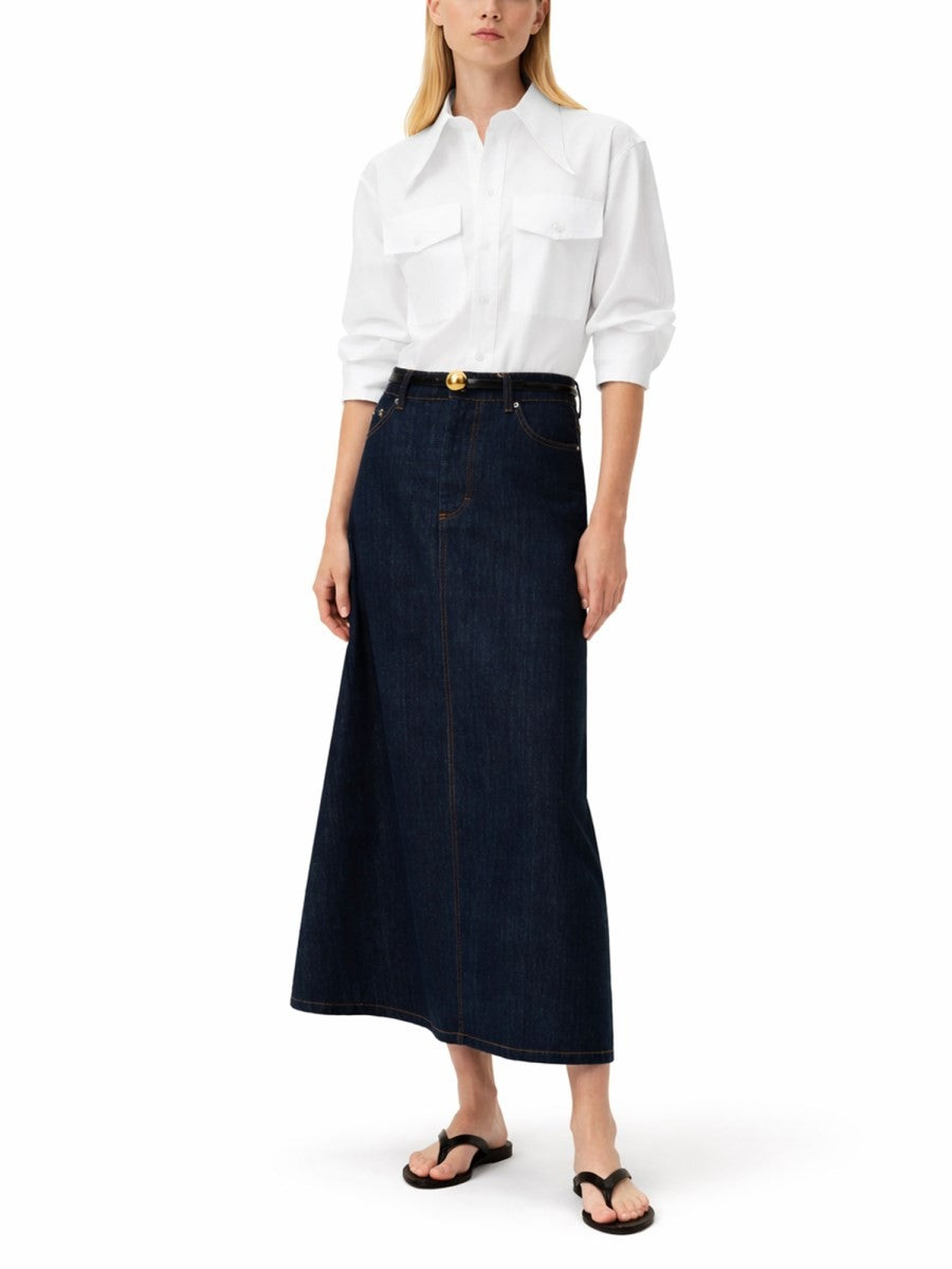 Ami Paris Women's Point Collar Shirt White