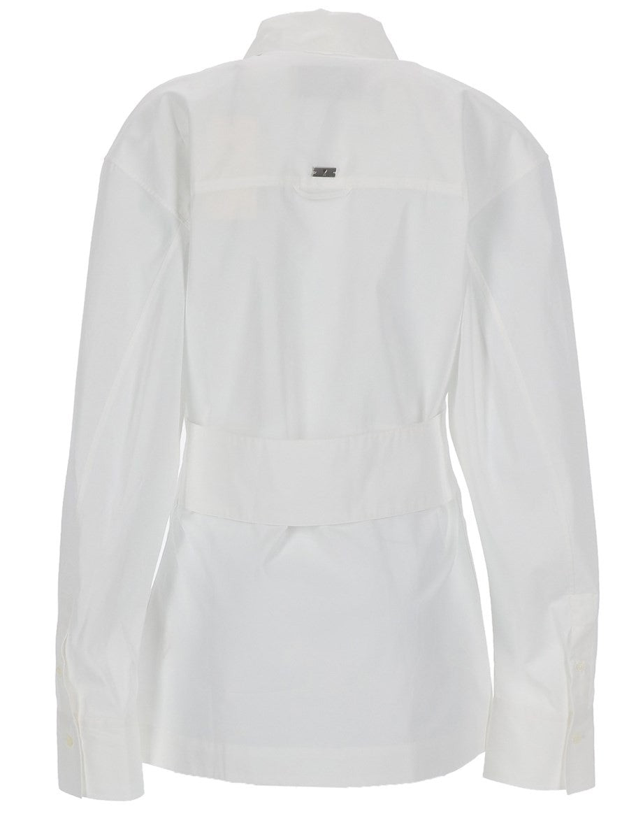 Ami Paris Women's Point Collar Shirt White