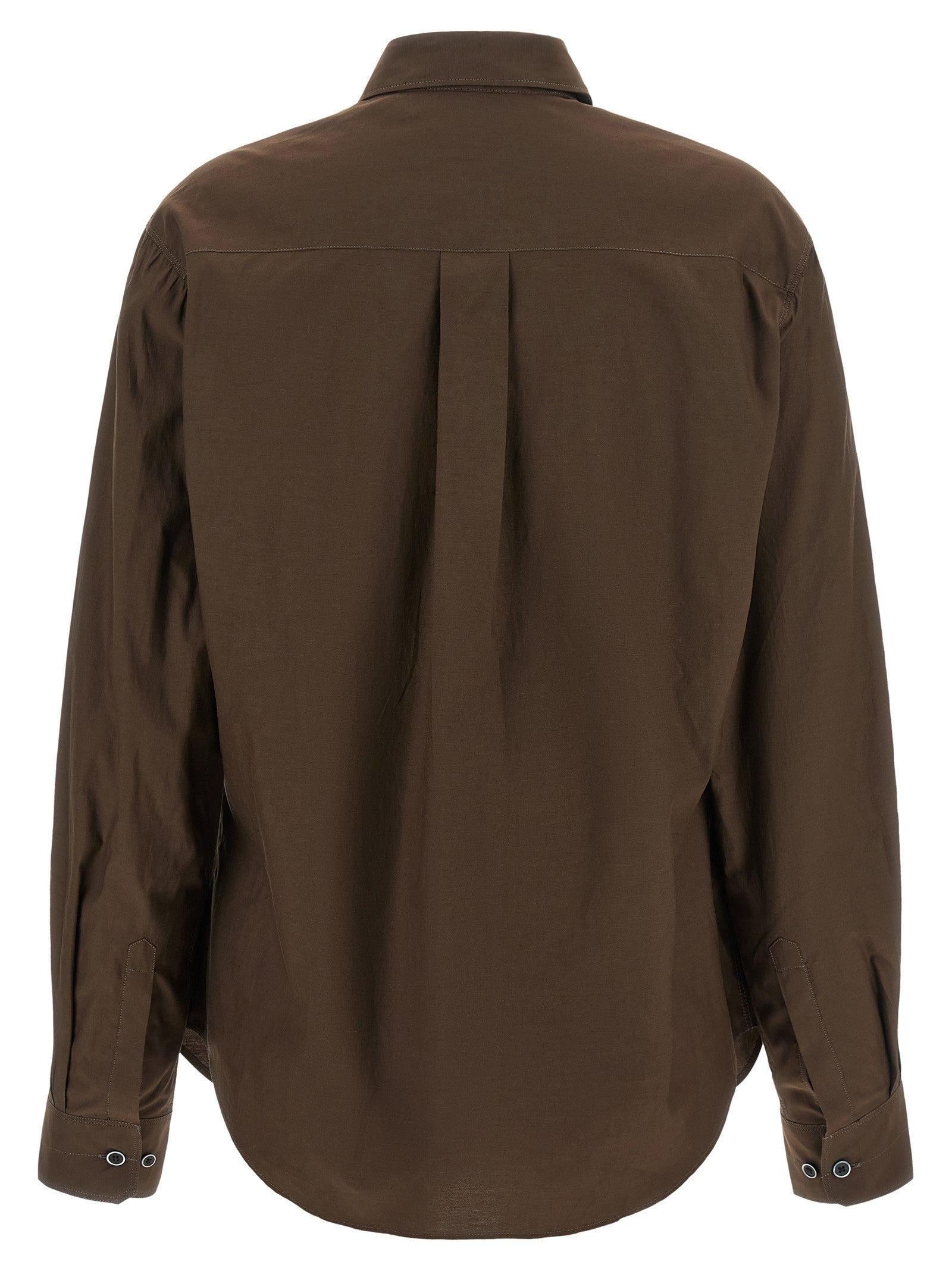Lemaire Pointed Collar Shirt Brown