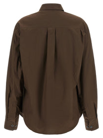 Lemaire Pointed Collar Shirt Brown
