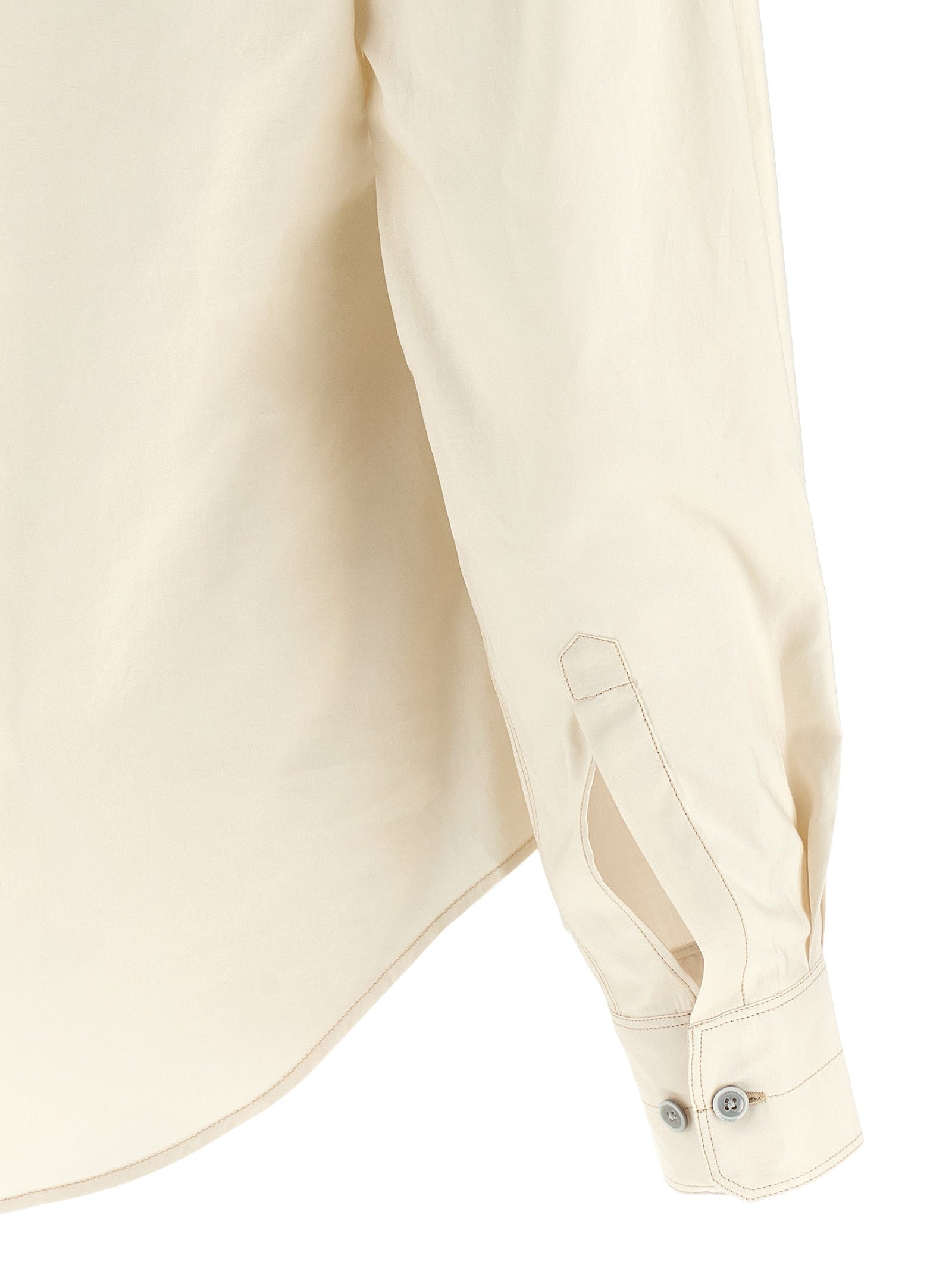 Lemaire Pointed Collar Shirt Beige