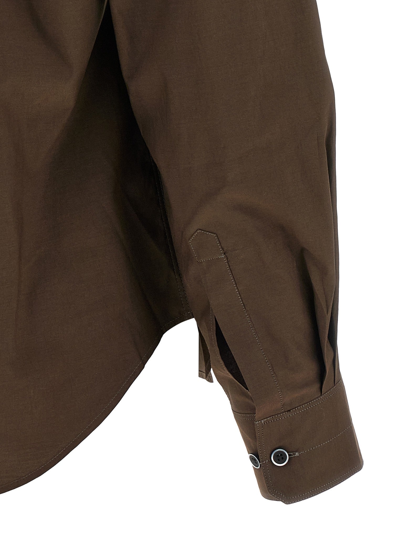Lemaire Pointed Collar Shirt Brown