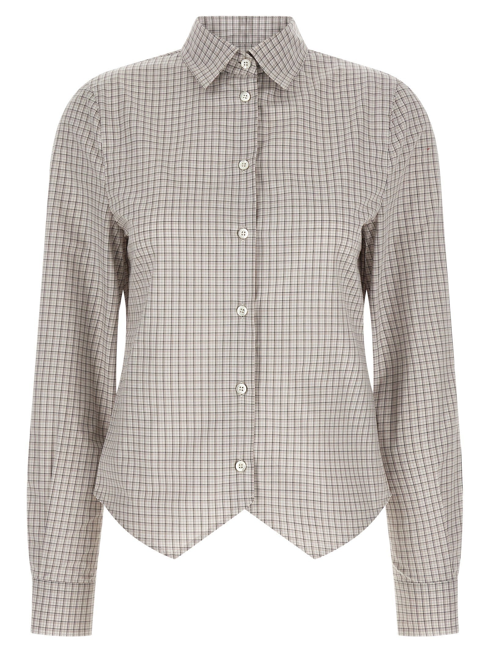 Maison Margiela Pointed Hem Shirt Beige