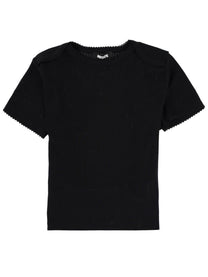 ROTATE Birger Christensen Women's Pointelle Shirt Black