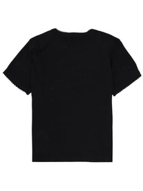 ROTATE Birger Christensen Women's Pointelle Shirt Black