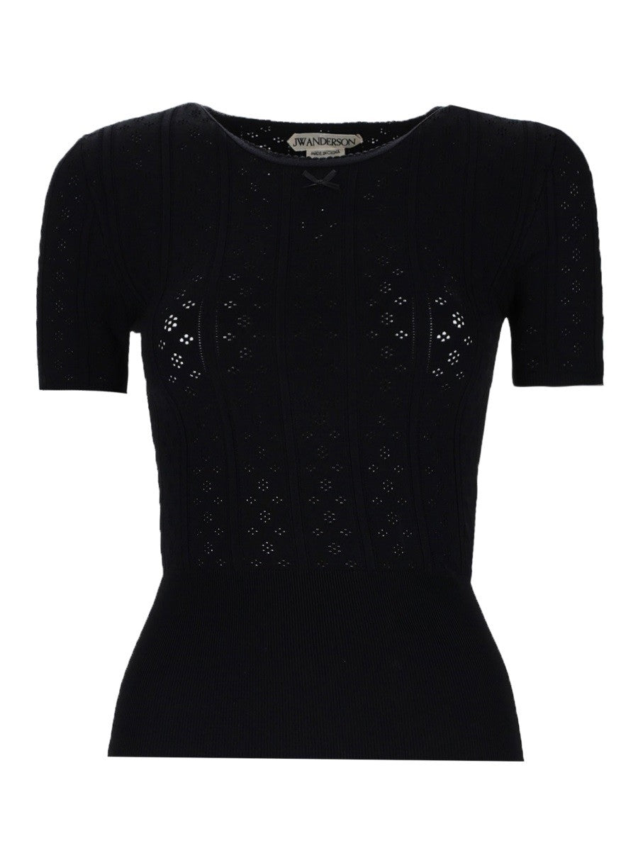JW Anderson Women's Pointelle Shirt Black
