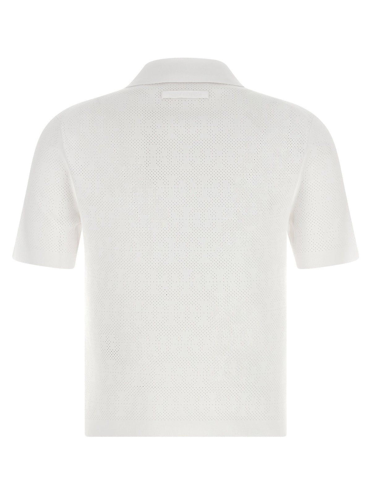 Tory Burch Pointelle Viscose Polo Shirt White