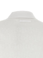 Tory Burch Pointelle Viscose Polo Shirt White, view 4