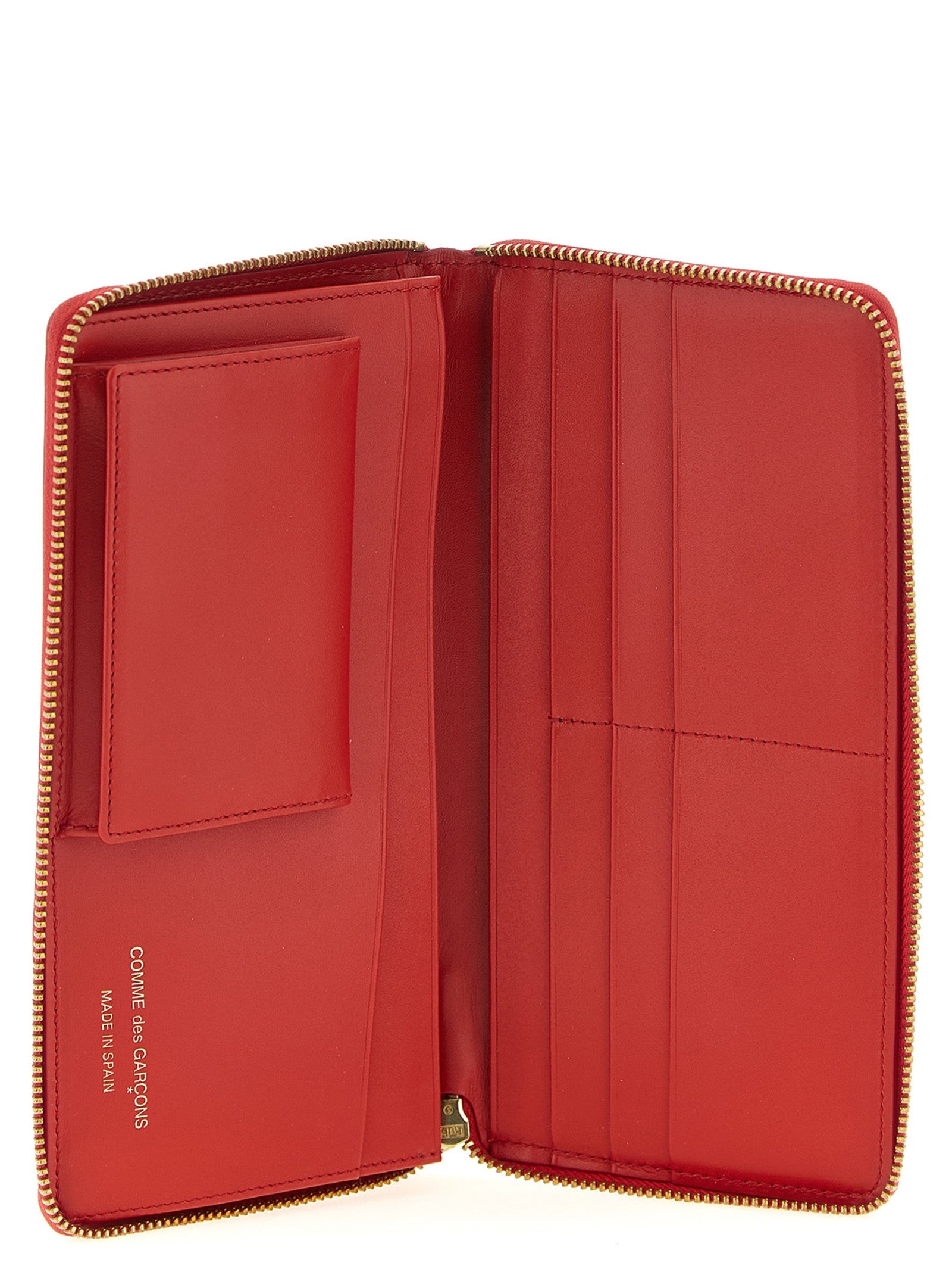 Comme Des Garcons Wallet Pola Dots Printed Wallet Red