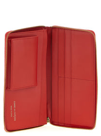 Comme Des Garcons Wallet Pola Dots Printed Wallet Red