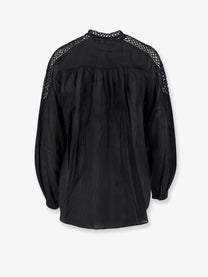 Isabel Marant Étoile Women's Polda Viscose and Linen Shirt Black