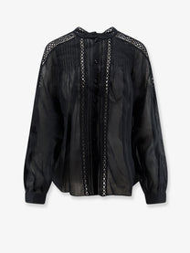 Isabel Marant Étoile Women's Polda Viscose and Linen Shirt Black