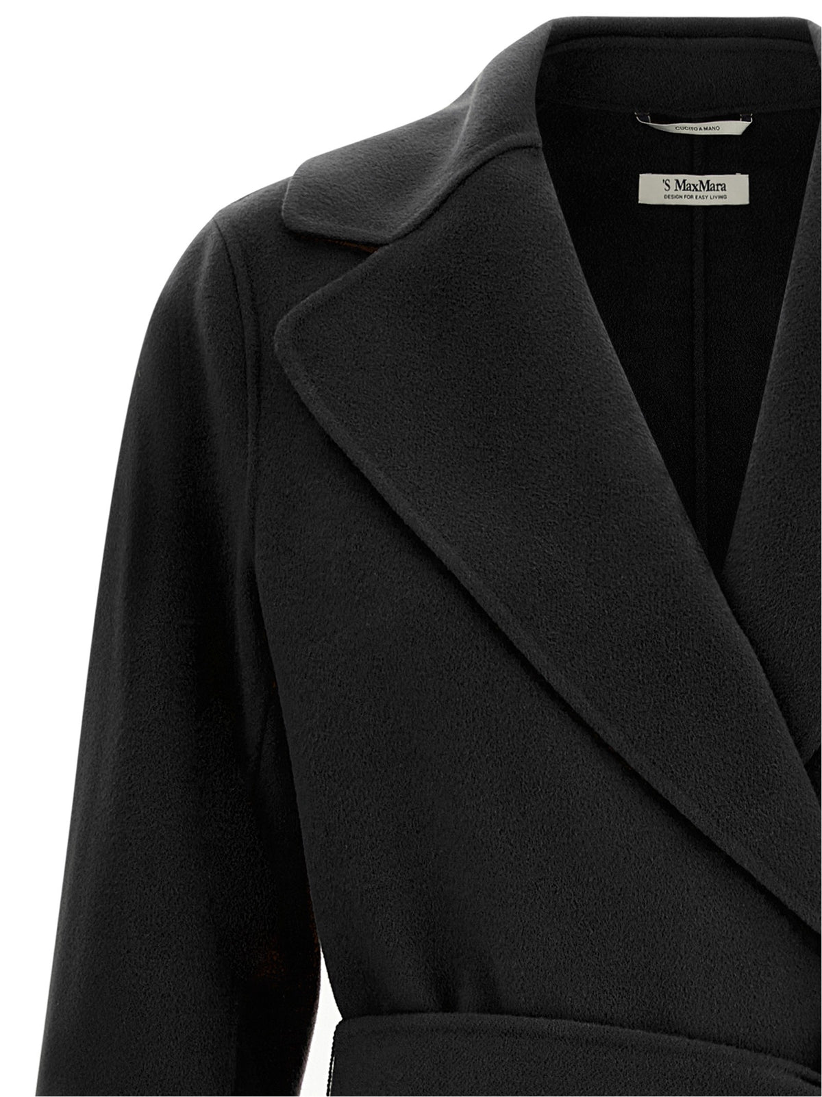 S MAX MARA Women's Poldo Virgin Wool Coat Black