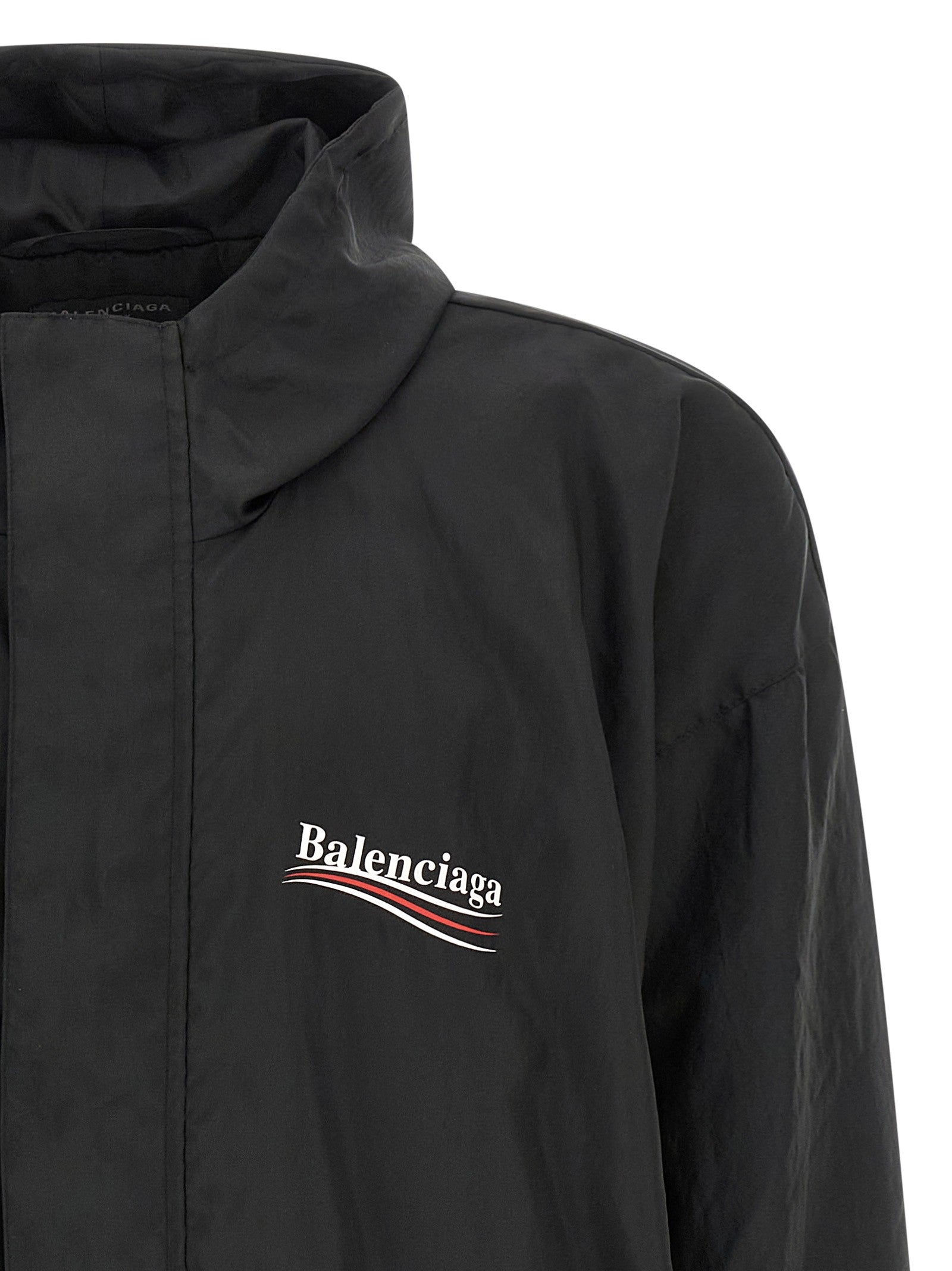 Balenciaga Political Campaign Anorak Black