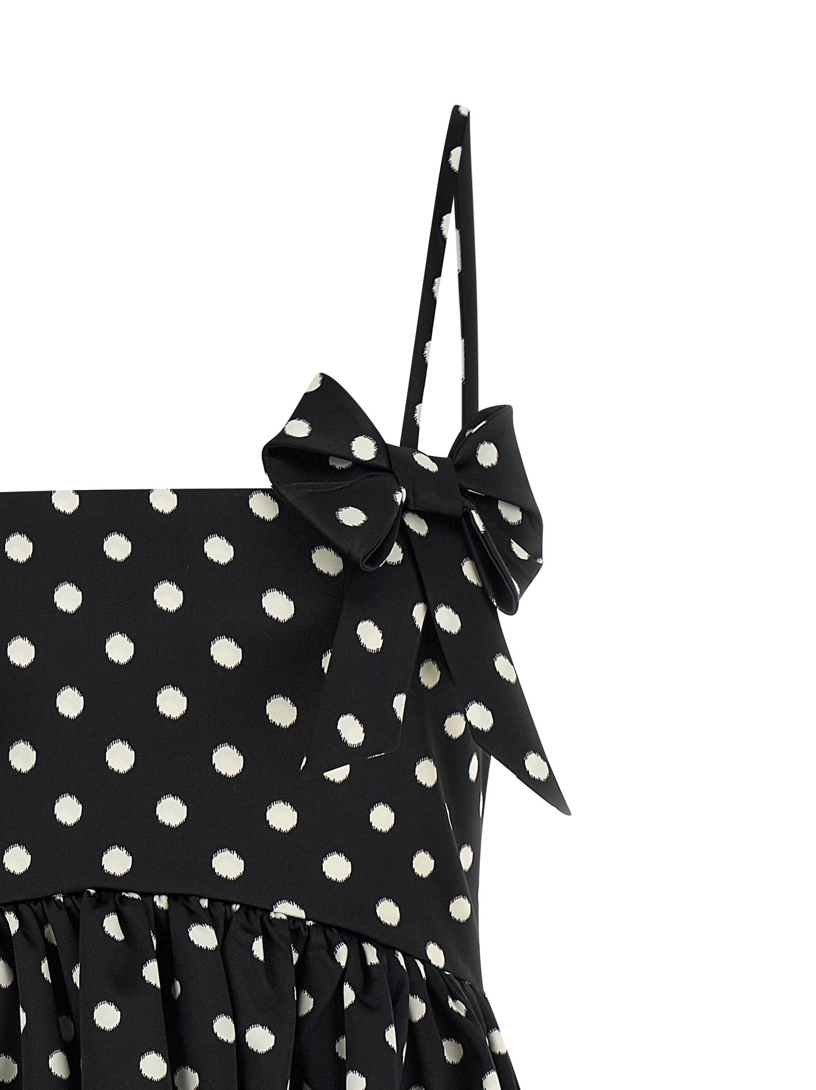 Ganni Polka Dot Dress Black