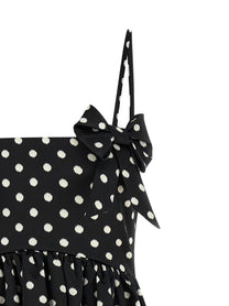 Ganni Polka Dot Dress Black