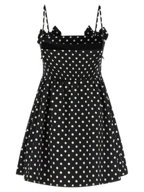 Ganni Polka Dot Dress Black