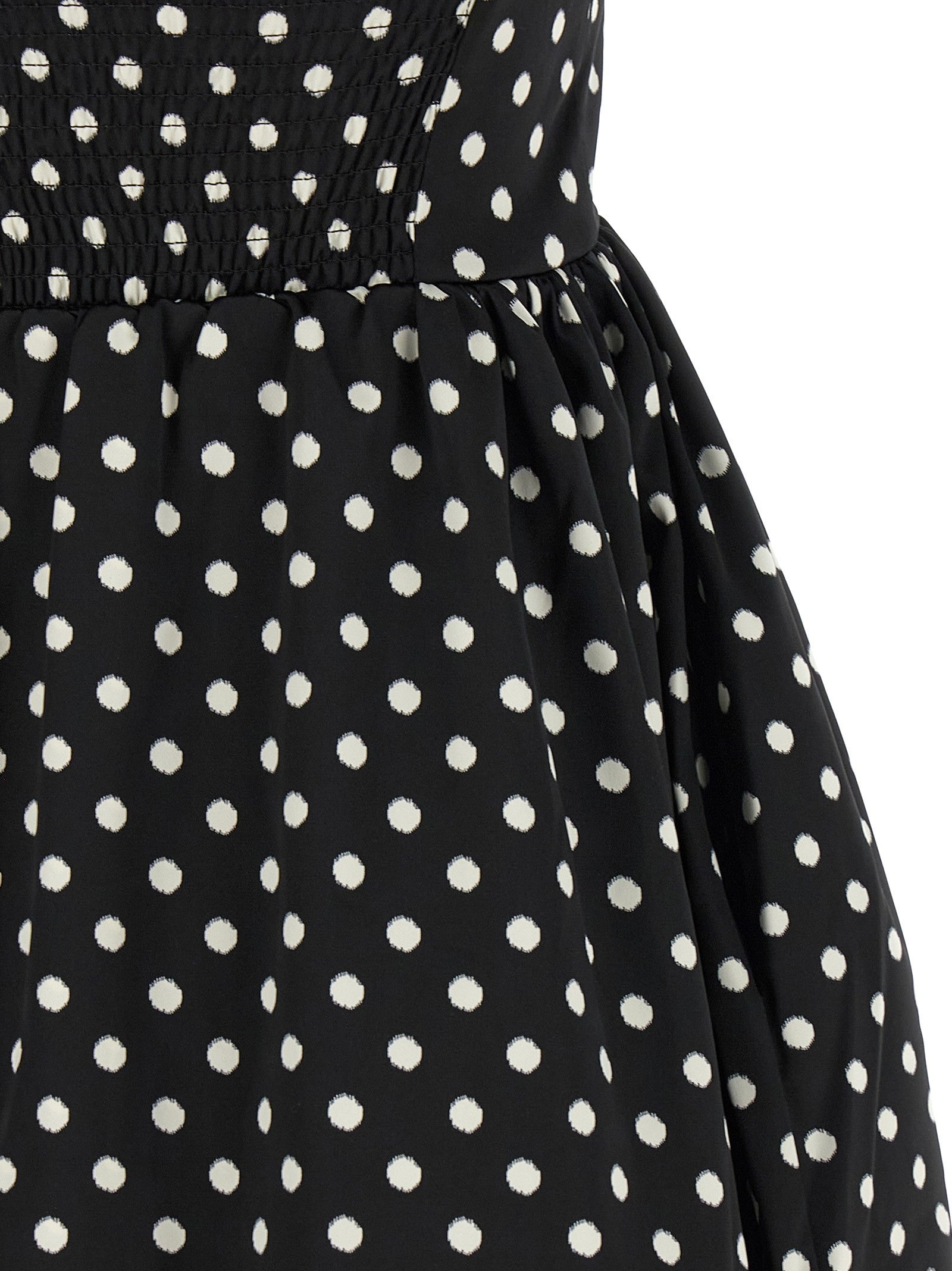 Ganni Polka Dot Dress Black