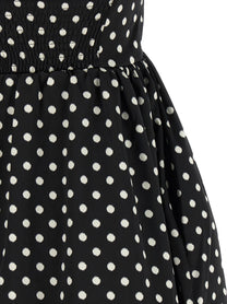 Ganni Polka Dot Dress Black