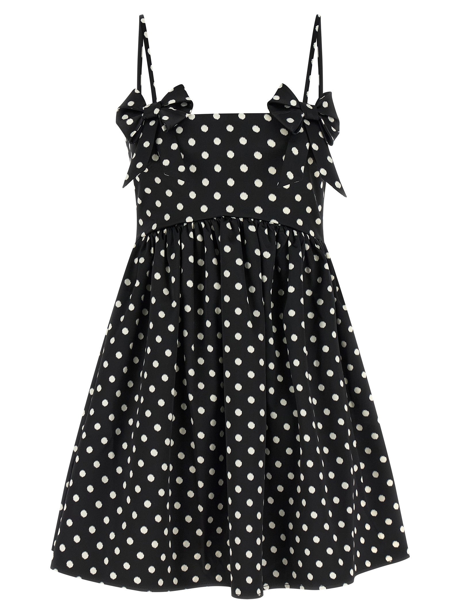 Ganni Polka Dot Dress Black