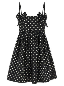 Ganni Polka Dot Dress Black