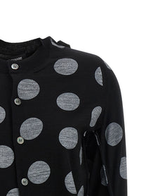 Junya Watanabe Polka Dot Maxi Cardigan White