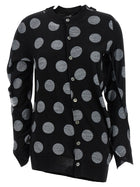 Junya Watanabe Polka Dot Maxi Cardigan White