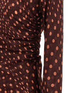Stella McCartney Polka Dot Mesh Dress Red, view 4