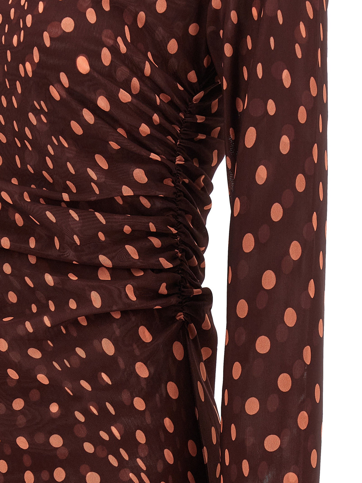 Stella McCartney Polka Dot Mesh Dress Red